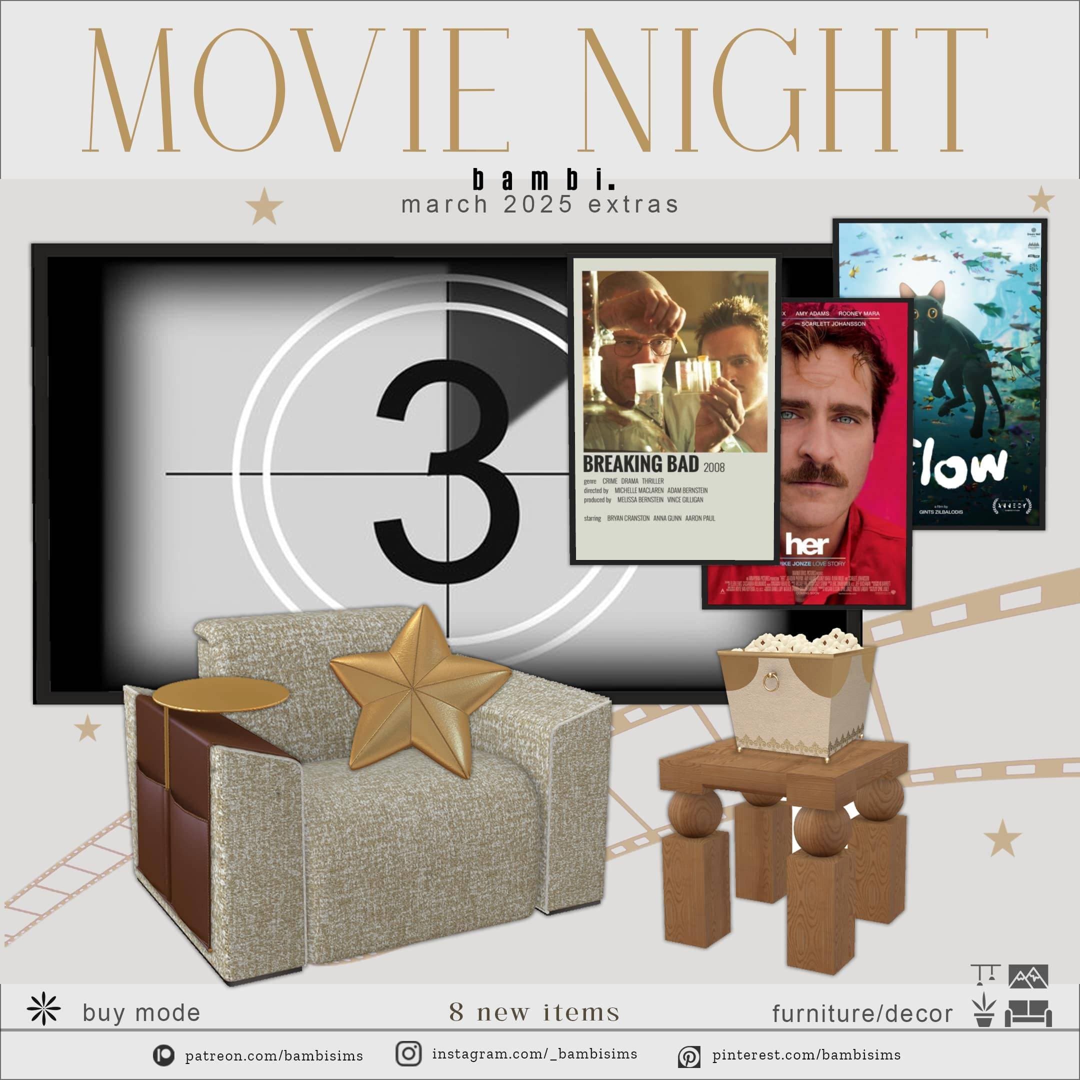 Скриншот мода Сет для кинотеатра Movie night
